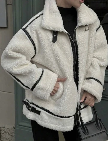 Jacheta SHEIN, alb Alb