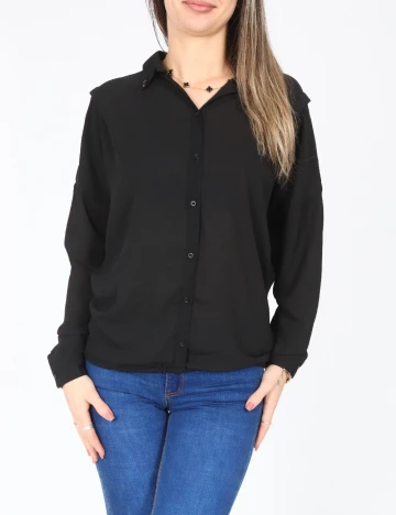 Camasa Bershka, negru Negru