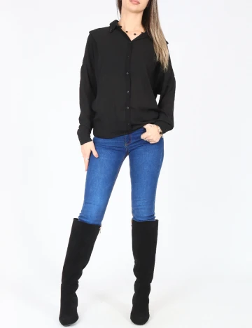 Camasa Bershka, negru Negru