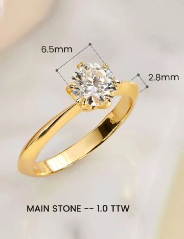 Inel marimea 11 SHEIN, auriu