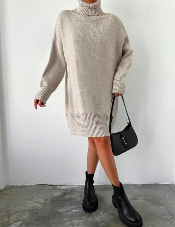 Rochie scurta SHEIN, bej Crem