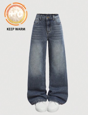 
						Blugi Shein Kids, albastru