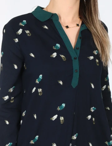 Rochie scurta Zara, bleumarin inchis Albastru