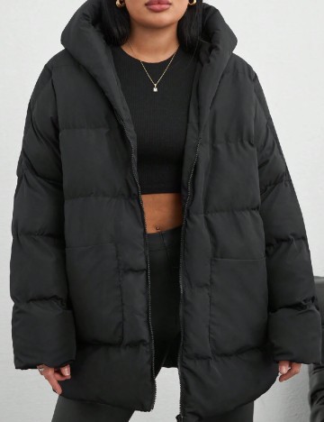 Geaca Oversize SHEIN, negru