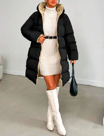 Geaca SHEIN, negru Negru