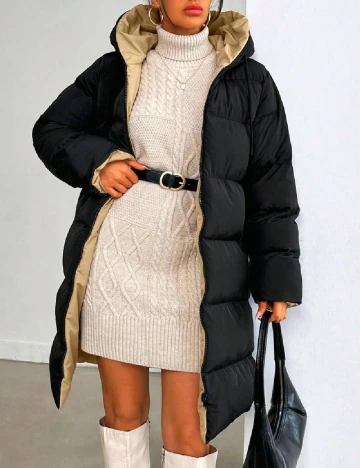 Geaca SHEIN, negru Negru