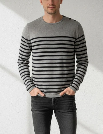 Bluza Zara, gri/bleumarin Gri