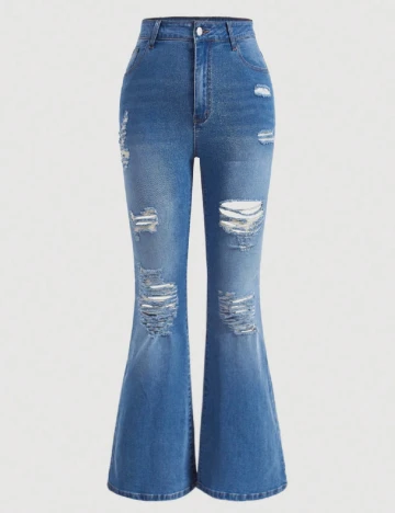 Blugi SHEIN CURVE, albastru Albastru