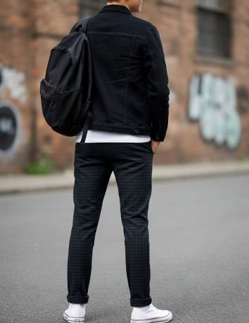 Pantaloni Zara, gri inchis