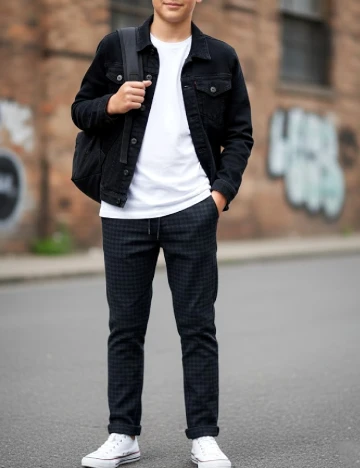 Pantaloni Zara, gri inchis