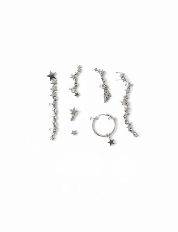 Set Cercei Zara, argintiu Gri