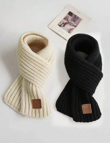 Set fulare 2 bucati SHEIN, alb/negru Alb