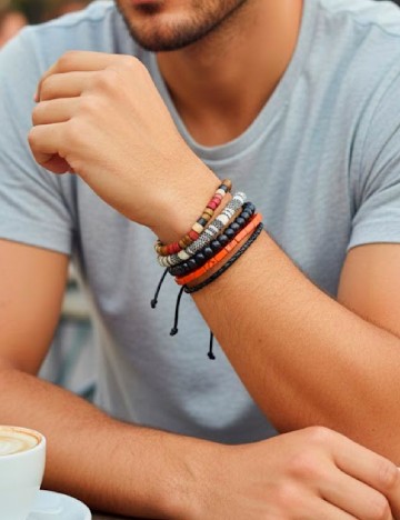 
						Set Bratari 5 bucati Bershka, mix culori