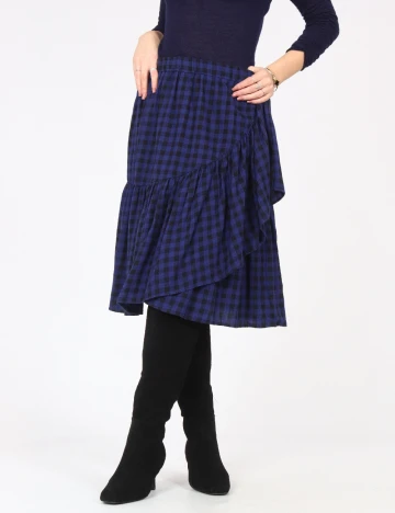 Fusta Zara, albastru/negru