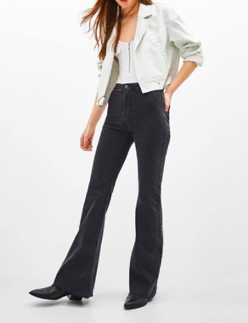 
						Blugi Bershka, gri inchis