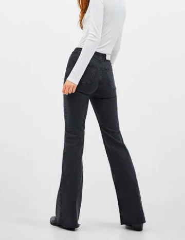 Blugi Bershka, gri inchis Gri