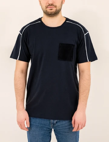 Tricou Bershka, bleumarin Albastru