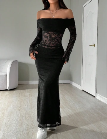 Rochie lunga SHEIN, negru Negru