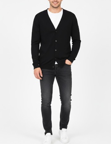 
						Cardigan Bershka, negru