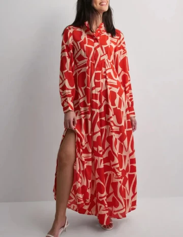 Rochie lunga Only, portocaliu/crem Portocaliu