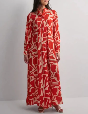 Rochie lunga Only, portocaliu/crem Portocaliu