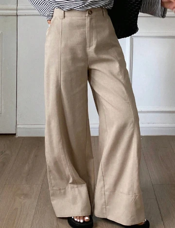 Pantaloni SHEIN, bej Crem