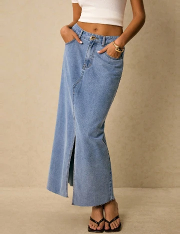 Fusta SHEIN, albastru Albastru