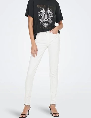 Blugi Jacqueline de Yong, alb Alb