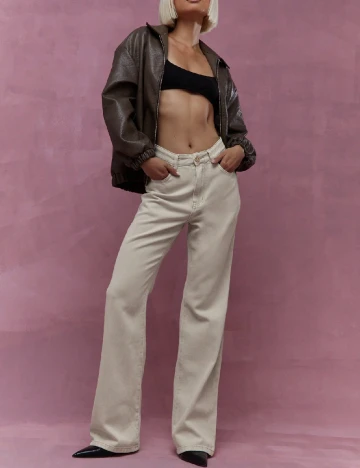 Pantaloni Missguided, bej Crem