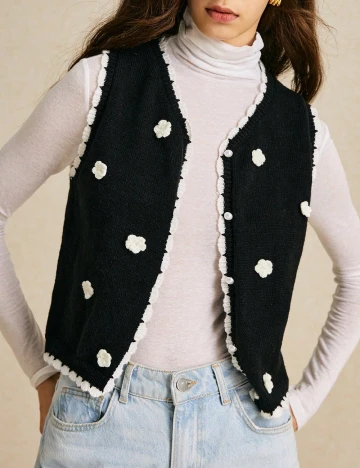 Vesta SHEIN, alb/negru Negru