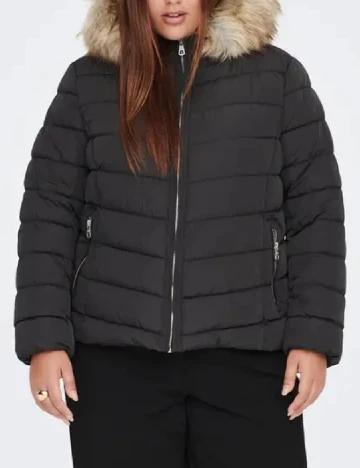 Geaca Only Carmakoma, negru Negru