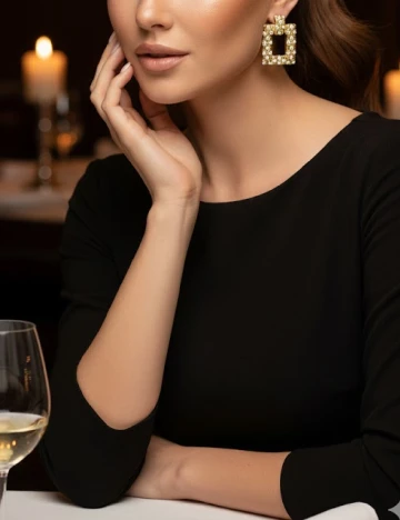 Cercei Trendz, auriu Galben