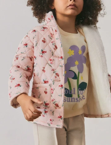 Geaca Shein Kids, roz Roz