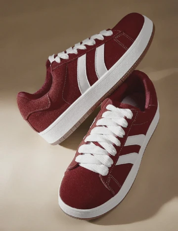 Adidasi Cuccoo, visiniu/alb Rosu