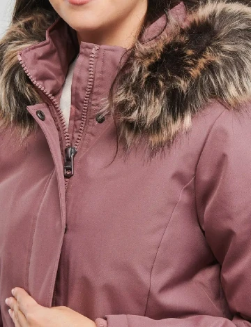 Geaca Only, roz pudra inchis Roz