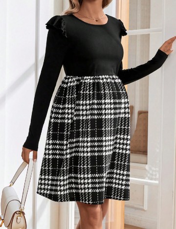 
						Rochie scurta SHEIN Maternity, negru/alb