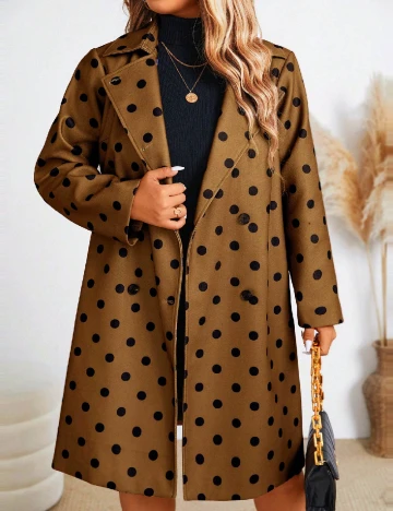 Palton SHEIN CURVE, maro