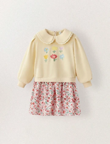 Rochie Shein Kids, galben/roz Galben