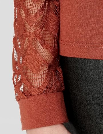 Bluza Only Carmakoma, caramiziu