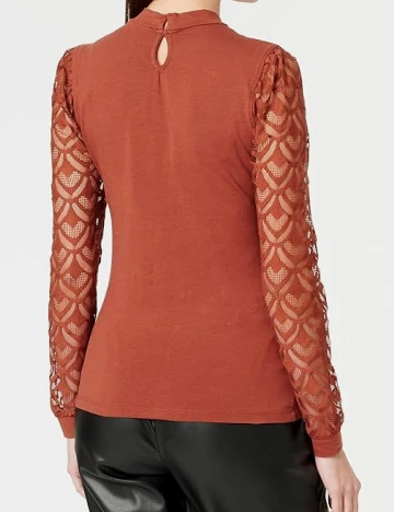 Bluza Only Carmakoma, caramiziu Maro