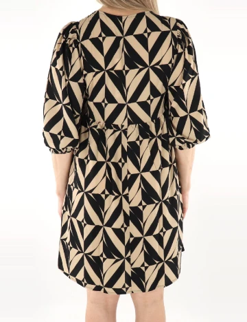 Rochie scurta Jacqueline de Yong, negru/crem