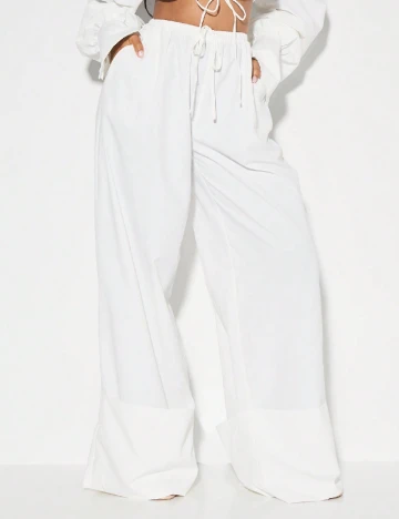 Pantaloni SHEIN, alb Alb
