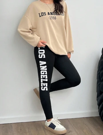 Compleu Shein Kids, crem/negru