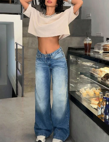 Blugi SHEIN, albastru Albastru