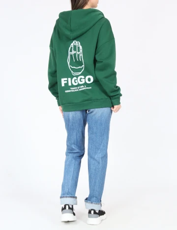 Hanorac Oversize SHEIN, verde Verde