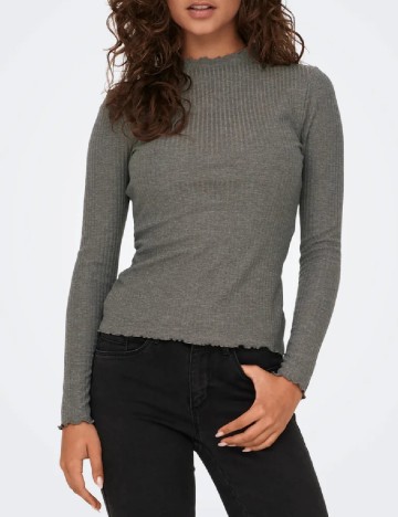 
						Bluza Only, gri inchis