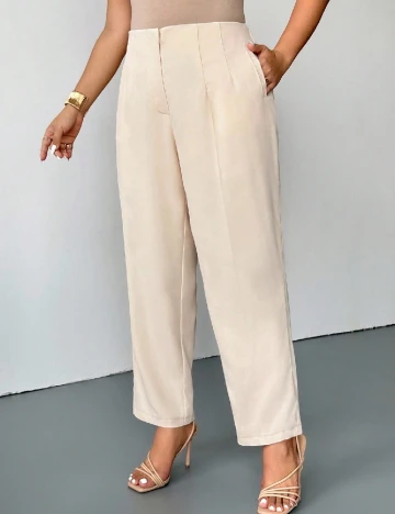 Pantaloni SHEIN CURVE, crem Crem