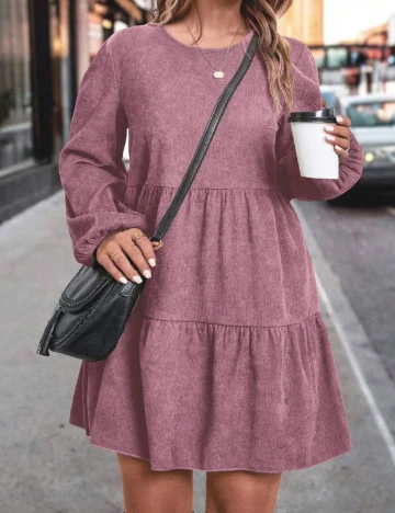 Rochie scurta SHEIN CURVE, roz pudra Roz