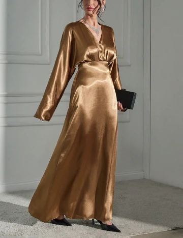 Rochie lunga SHEIN, maro Maro