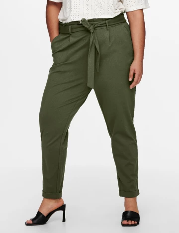 Pantaloni Only Carmakoma, verde Verde